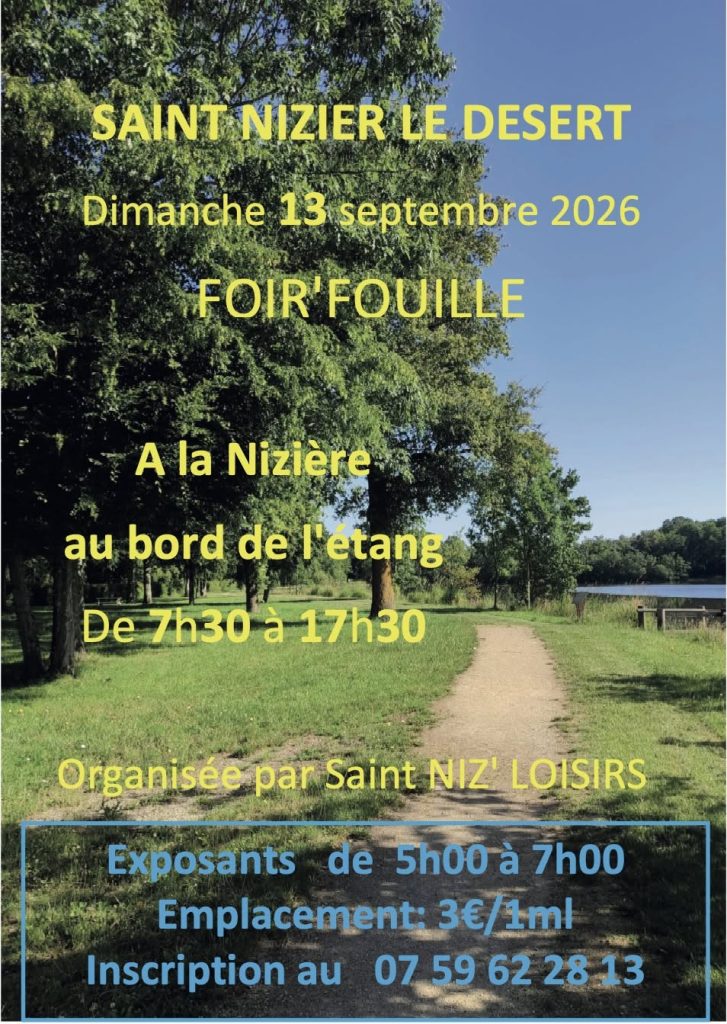 Foir&rsquo;fouille de Saint-nizier-le-Desert