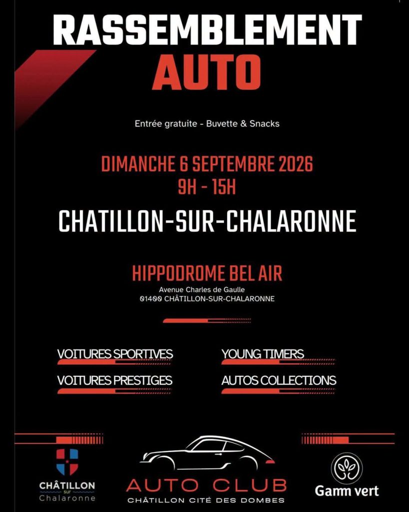 Rassemblement Auto à Châtillon-sur-Chalaronne