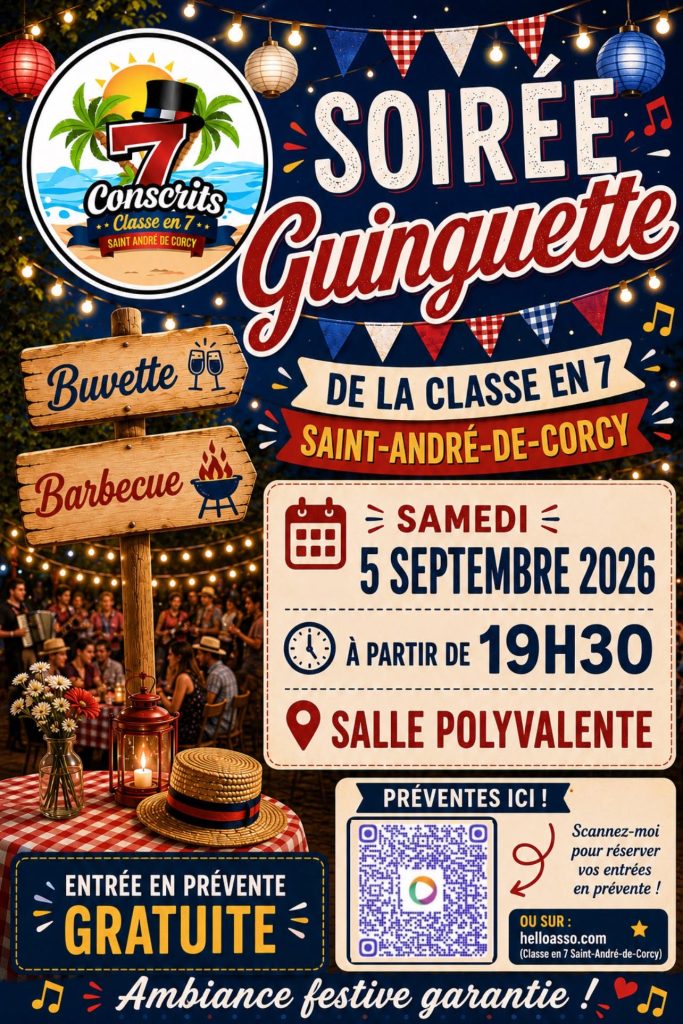 Soirée Guinguette – Classe en 7 – Saint-André-de-Corcy
