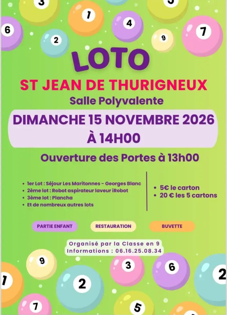 🎉 Loto – Saint-Jean-de-Thurigneux