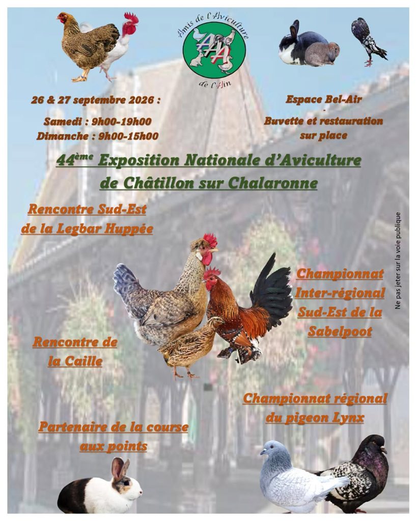 44ème Exposition Nationale d’Aviculture de Châtillon-sur-Chalaronne