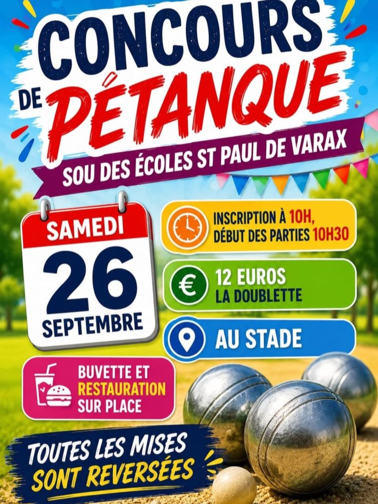 Concours de pétanque.  Saint-Paul-de-Varax