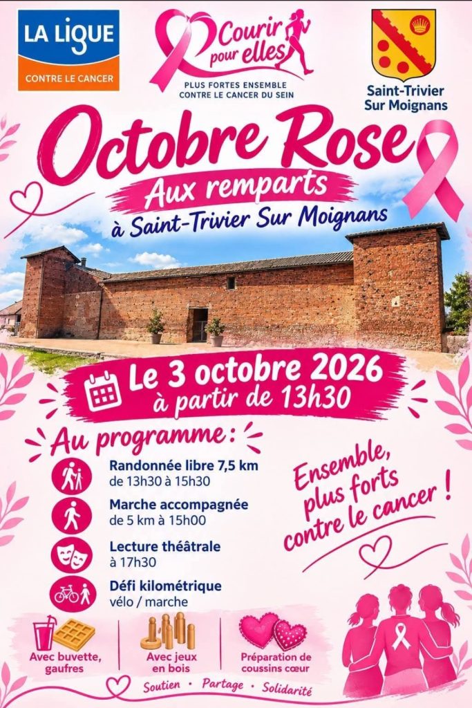 🎀 Courir pour Elles – Octobre Rose à Saint-Trivier-sur-Moignans