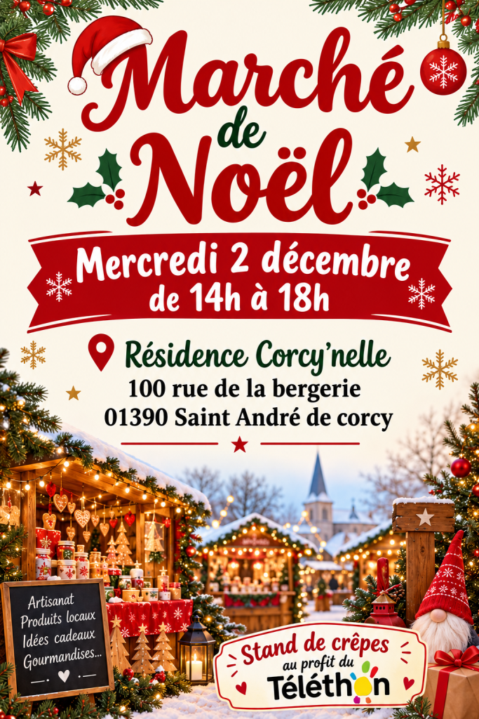 🎄🎁 MARCHÉ DE NOËL À SAINT-ANDRÉ-DE-CORCY 🎁🎄