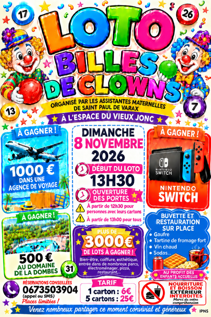 Loto des assistantes maternelles – Saint-Paul-de-Varax