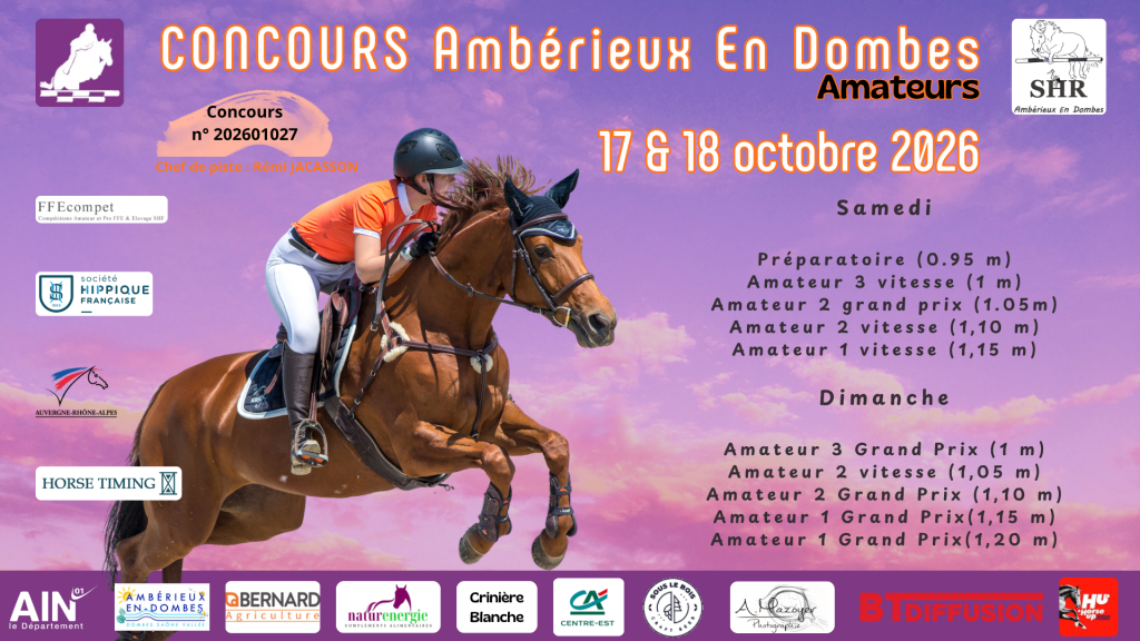 🐴 Concours de saut d’obstacles – Ambérieux-en-Dombes
