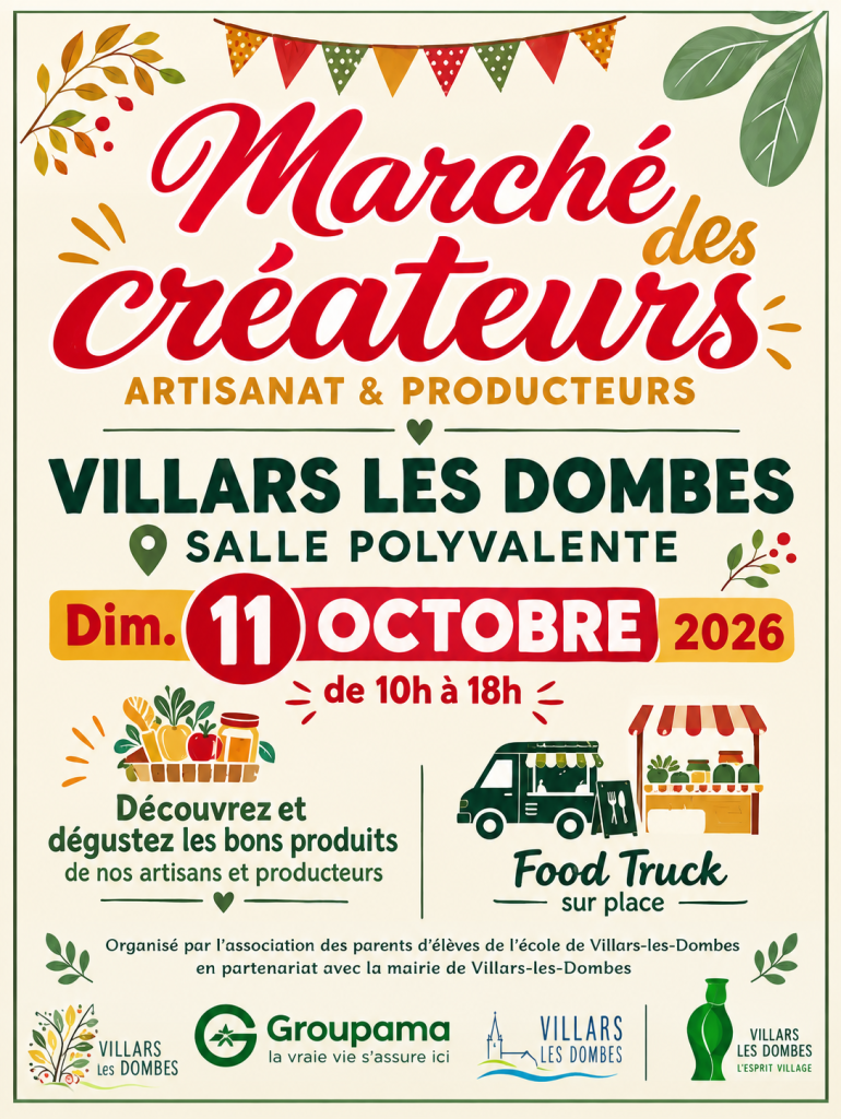 🛍️ Marché des créateurs – Artisanat & Producteurs à Villars-les-Dombes