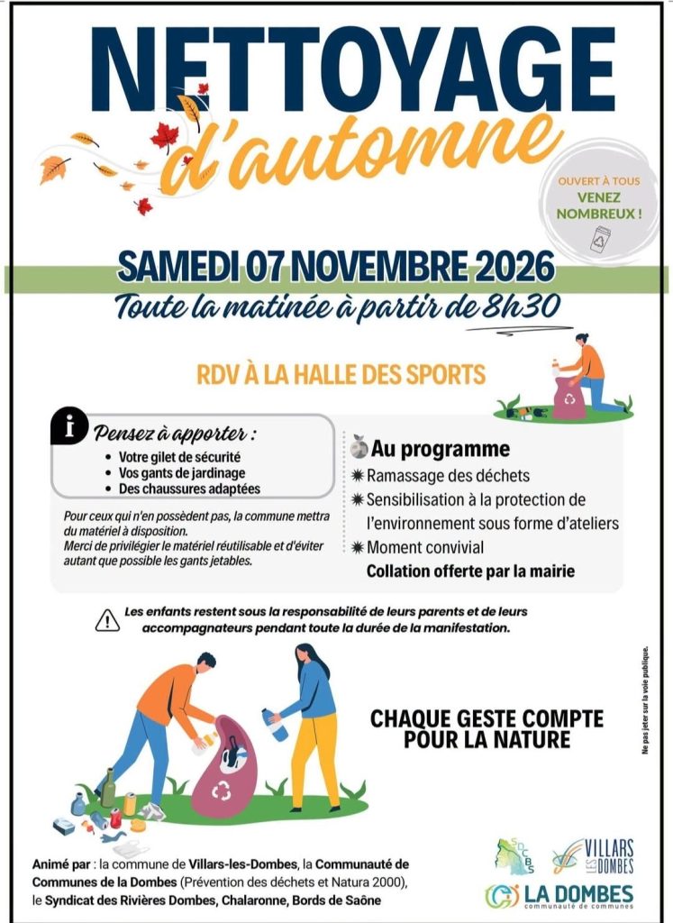 🍂🌿 Nettoyage d’automne à Villars-les-Dombes
