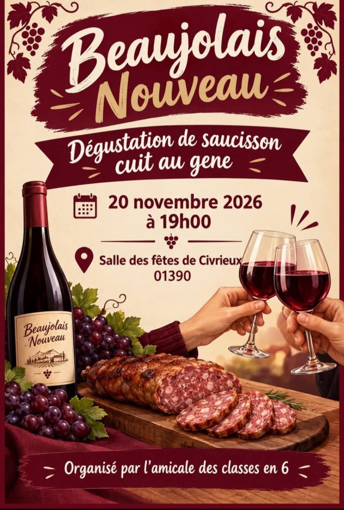 🍷🍇 Le Beaujolais Nouveau se fête à Civrieux !