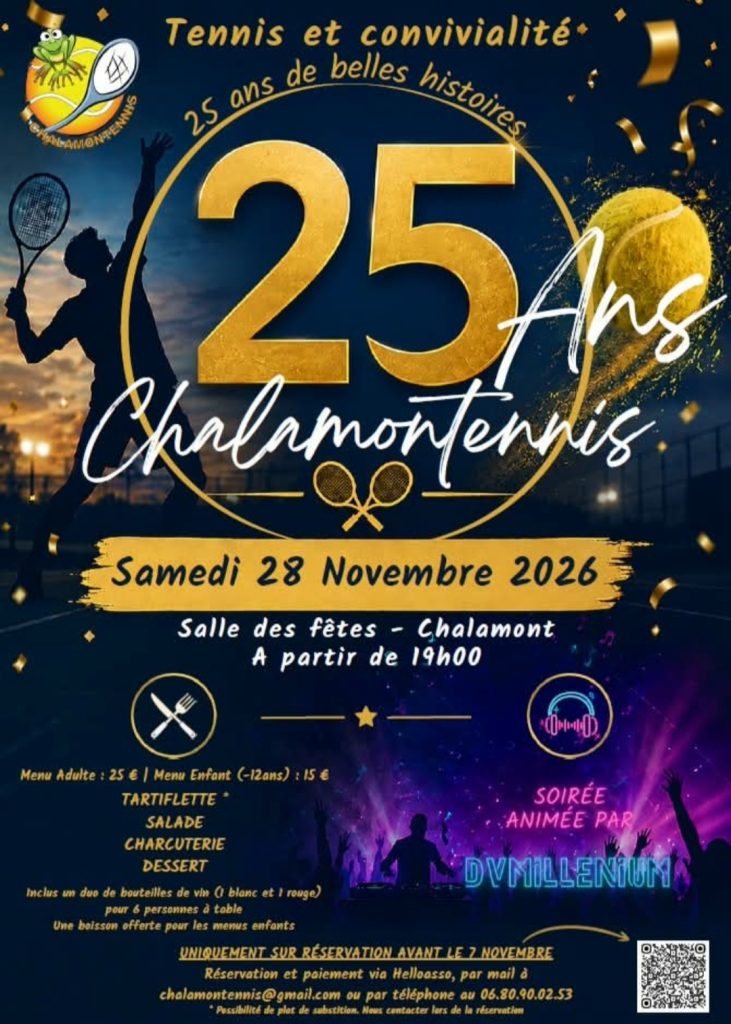 🎾🍽️ Tennis & convivialité à Chalamont !