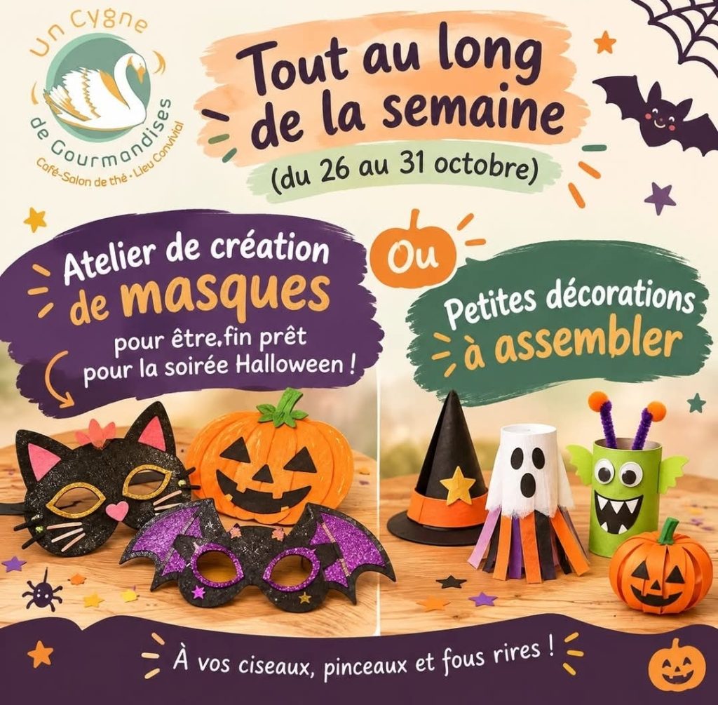 un cygne de gourmandises pour Halloween