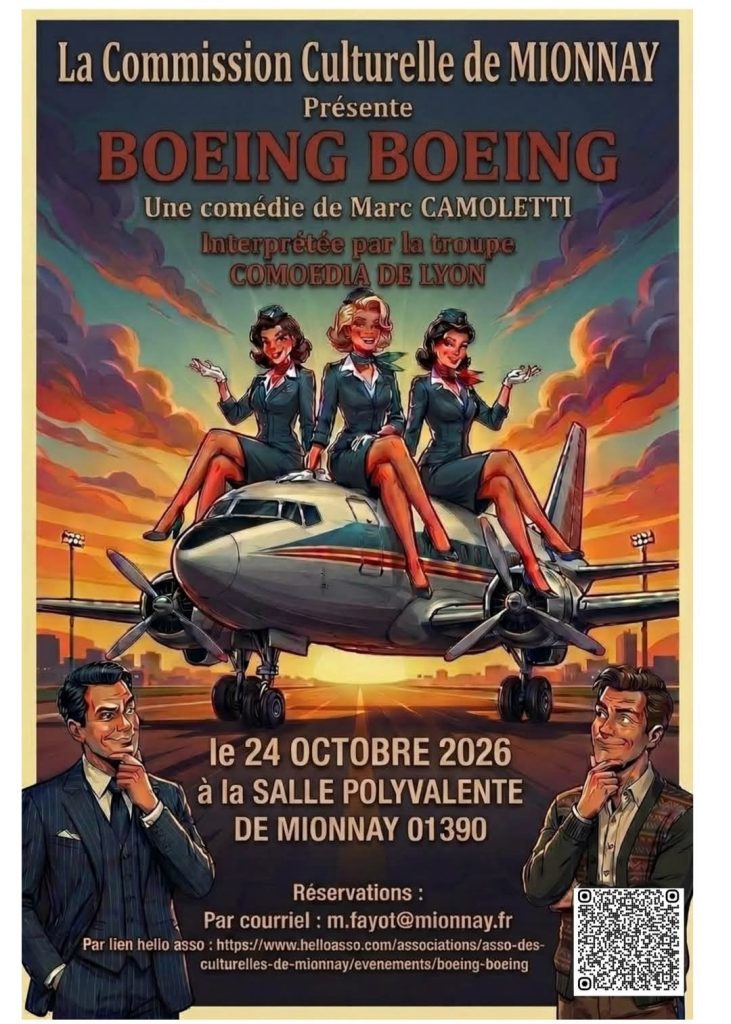 🎭 BOEING BOEING : une comédie à découvrir à Mionnay !