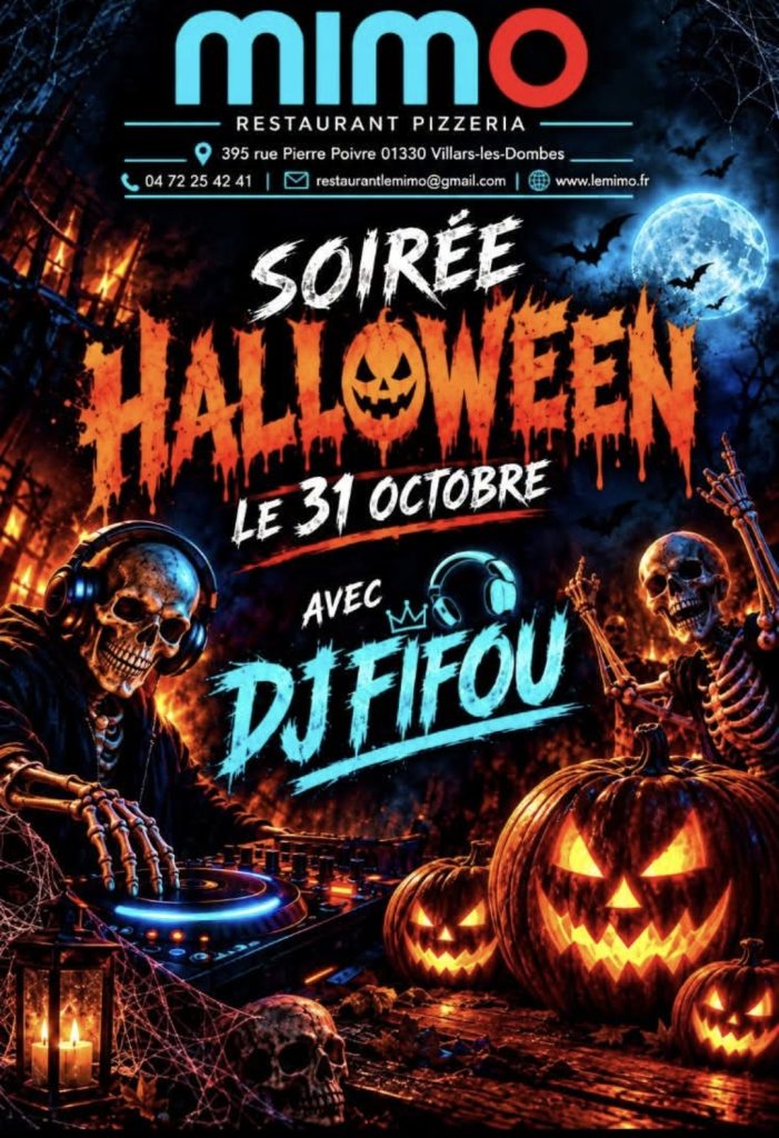 🎃👻 Soirée Halloween chez Mimo à Villars-les-Dombes