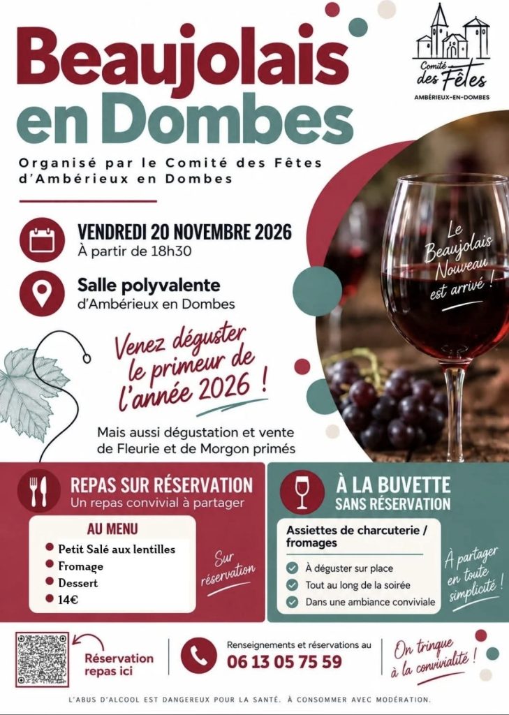 Le Beaujolais Nouveau arrive à Ambérieux-en-Dombes